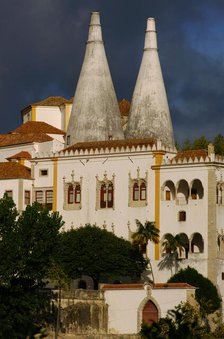 View of the conical chimneys, National Palace (Palacio da Vila), Sintra, Portugal, 2008.  Creator: Unknown.