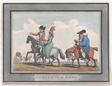 Comforts of Bath, Plate 5, January 6, 1798., January 6, 1798. Creator: Thomas Rowlandson.
