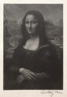 Old Italian Masters: Mona Lisa, 1888-1892. Creator: Timothy Cole (American, 1852-1931).