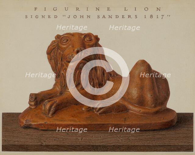 Lion, c. 1937. Creator: John Matulis.