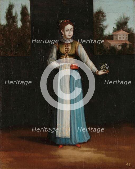 Woman from the Albanian Coast, 1700-1737. Creator: Workshop of Jean Baptiste Vanmour.