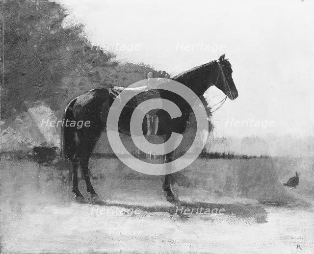 Saddle Horse in Farm Yard, ca. 1870-75. Creator: Winslow Homer.