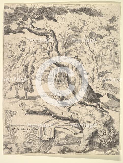 The Parable of the Good Samaritan, 1549. Creator: Dirck Volkertsen Coornhert.