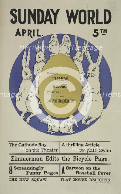 Sunday world. April 5th. 1896, c1893 - 1897. Creator: Unknown.