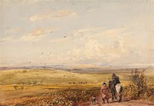 Crossing the Common, 1815-47. Creator: David Cox the Elder.