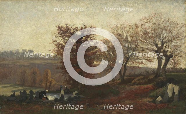 Washing Day, Brittany, 1882. Creator: Kitty Lange Kielland.