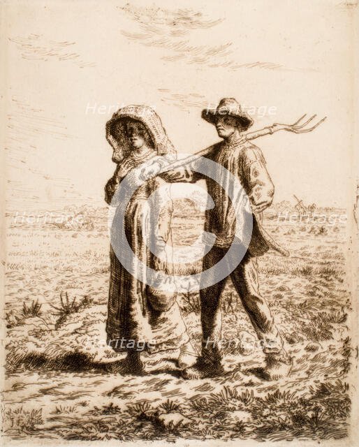 Le Départ pour le travail (Going to Work), 1863. Creator: Jean Francois Millet.