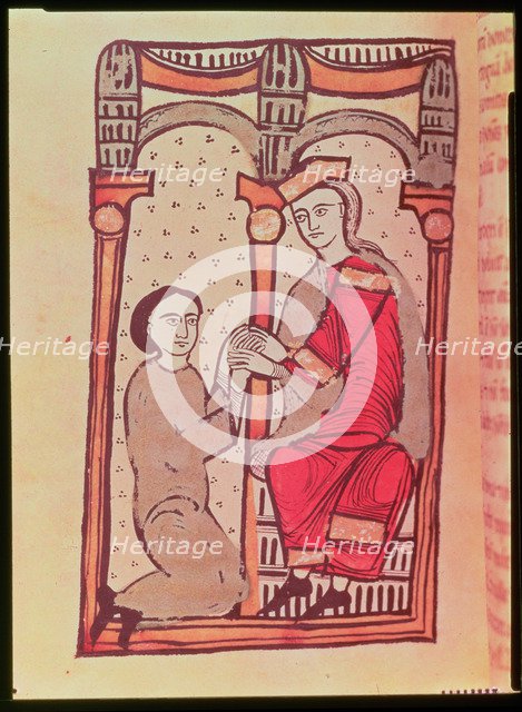 Ermengol IV d'Urgell (- 1092) selling his vassal, Arnau Mir de Tost (- 1071), Llordà Castle, Mini…