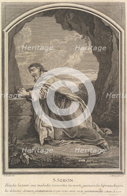 Saint Simon, 1726. Creator: Etienne Brion.