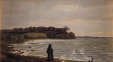 At Præsto Fjord in the wind, 1847. Creator: Carlo Eduardo Dalgas.