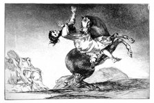 'Abducting horse', 1819-1823. Artist: Francisco Goya