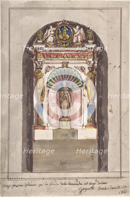Design for a Tribune., ca. 1866. Creator: Anon.