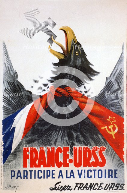 'Participate in the Victory', French Communist propaganda poster, 1944.  Artist: Berliot