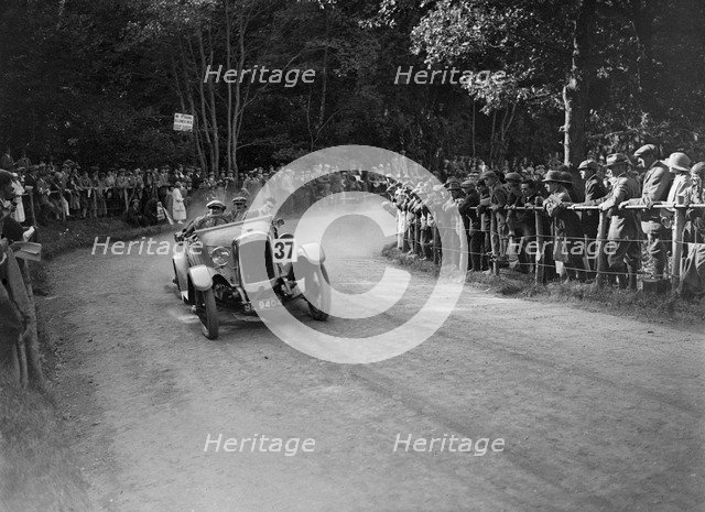 Austin Sports Twenty of ED Tate competing in the MAC Shelsley Walsh Hillclimb, Worcestershire, 1923. Artist: Bill Brunell.