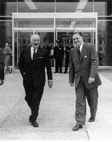 Truman and Webb at NASA Headquarters, 1961. Creator: NASA.
