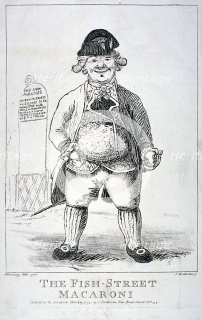 'The Fish-Street macaroni', 1772. Artist: James Bretherton