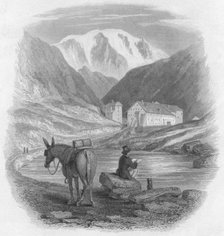 'The Pass of the Great Saint Bernard - Hospice of the Great St. Bernard', 1828. Artist: Edward Francis Finden.
