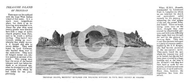 ''Trinidad Island, recently explored for Treasure supposed to have been hidden by Pirates; with stor Creator: Unknown.