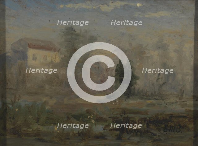 Untitled (landscape with house in background), n.d. Creator: Edward Mitchell Bannister.