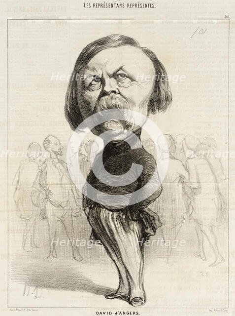 David d'Angers, 1849. Creator: Honore Daumier.
