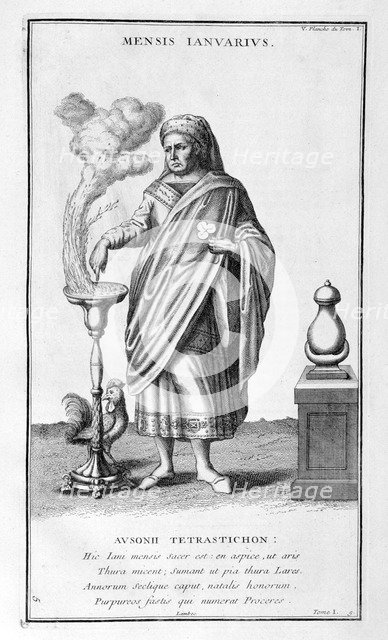 'A representation of January', 1757.  Artist: Bernard de Montfaucon