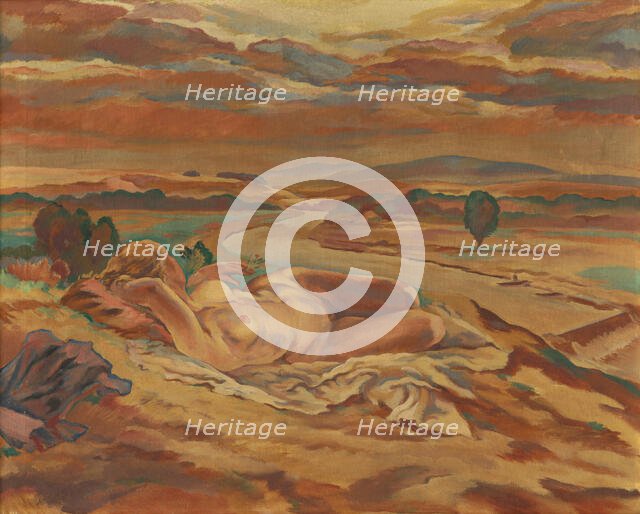 Nude and river, 1929. Creator: Alois Holub.