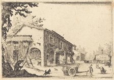 Courtyard of a Farm, c. 1617. Creator: Jacques Callot.