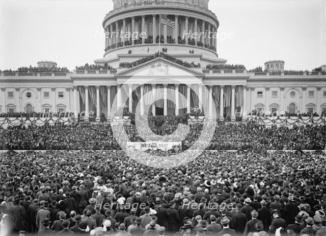 Inaugural Ceremony - Entire East Front of Capitol, 1913. Creator: Harris & Ewing.