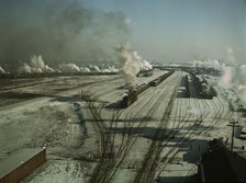 General view of one of the yards of the Chicago and North Western railroad, Chicago, Ill., 1942. Creator: Jack Delano.