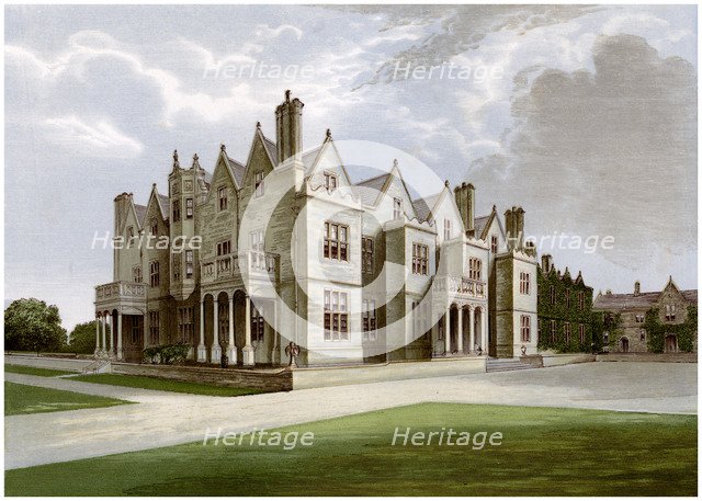 Acton Reynald Hall, Shropshire, home of Baronet Corbet, c1880. Artist: Unknown