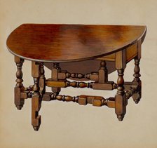 Gate-legged Table, c. 1936. Creator: George Nelson.