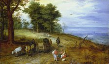 Wooded Landscape with Figures, c1605-1610. Creator: Jan Brueghel the Elder.