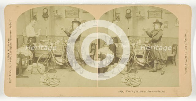 Don't get the clothes too blue!, 1897. Creator: BW Kilburn.