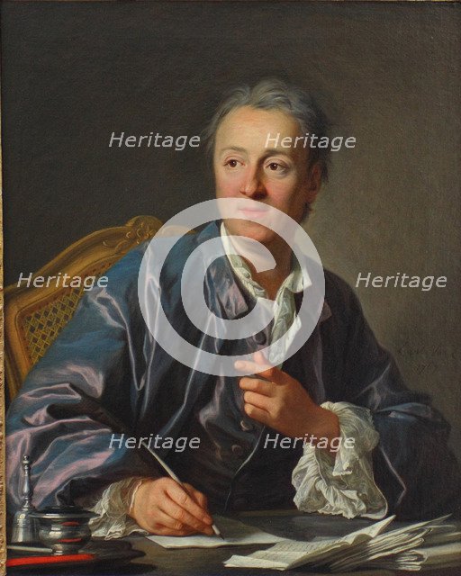 Portrait of Denis Diderot (1713–1784), 1767. Artist: Van Loo, Louis Michel (1707-1771)