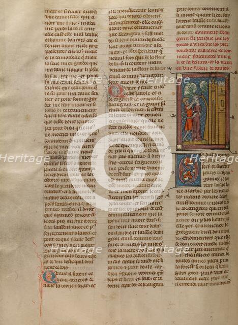 Palamedes Freeing Brangain, about 1320-1340. Creator: Unknown.