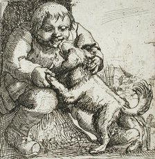 Peasant and Dog, 17th century. Creator: Frederick Bloemaert.