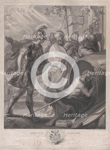 The meeting of Diogenes of Sinope and Alexander the Great, 1784. Creator: Quirin Mark.