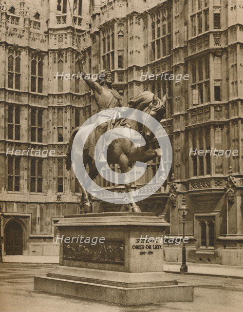 'Richard The Lion-Heart on Horseback at Westminster', c1935. Creator: Arnold.