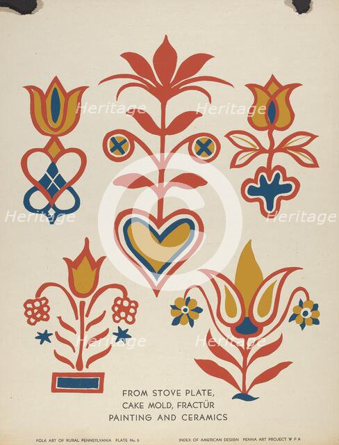 Plate 3: From Portfolio "Folk Art of Rural Pennsylvania", c. 1939. Creator: Unknown.