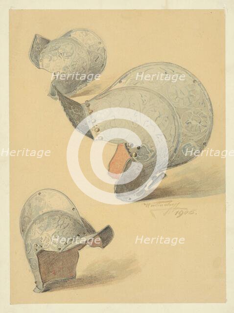 Study of Helmets, 1905. Creator: Eugen Wallachy.