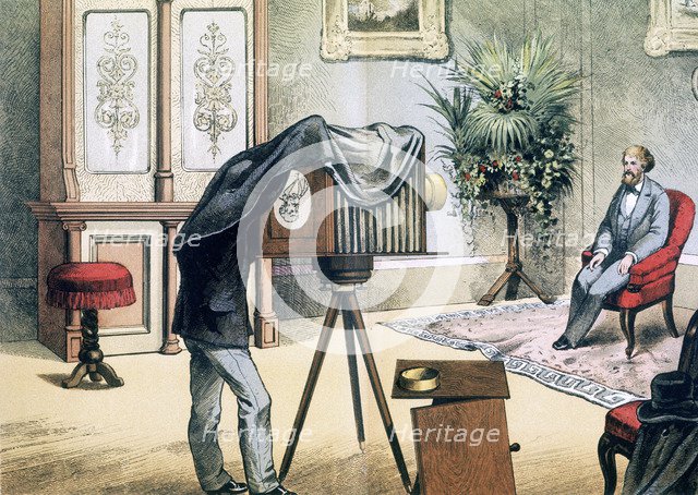 Portrait photographer's studio, c1880. Artist: Unknown
