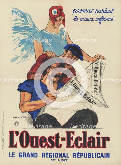 L'Ouest-éclair, le grand régional républicain, 1931. Creator: Dransy, Jules Isnard (1883-1945).