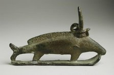 Fish Figurine Wearing a Horned Sun Disk, Late Period-Ptolemaic Period (664-30 BCE). Creator: Unknown.