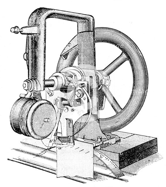 First lockstitch sewing machine, invented by Elias Howe, c19th century. Artist: Unknown