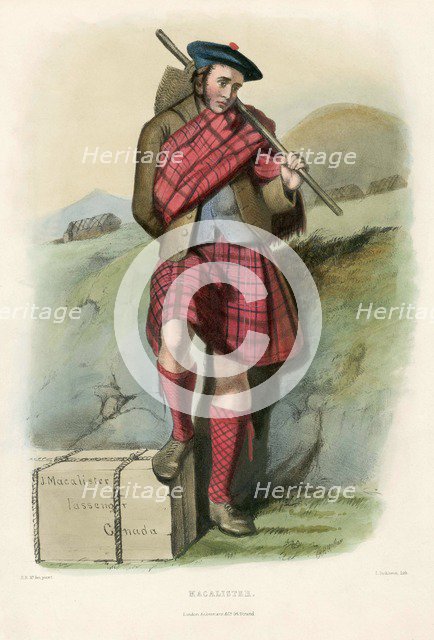 Macalister, from The Clans of the Scottish Highlands, pub. 1845 (colour lithograph)