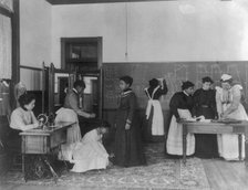 A class in dressmaking, Hampton Institute, Hampton, Virginia, 1899. Creator: Frances Benjamin Johnston.