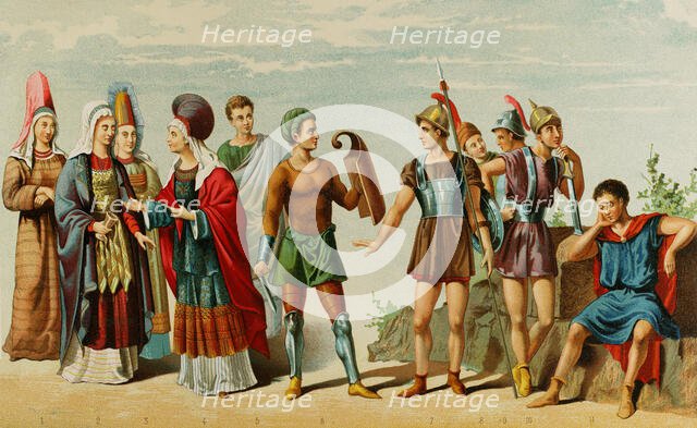 Phoenicians and Celtiberians, Iberian Peninsula, Ancient History, (1877).  Creator: Unknown.