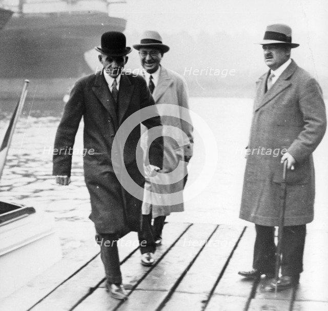 Henry Ford visiting Dagenham, Essex, c1930. Artist: Unknown