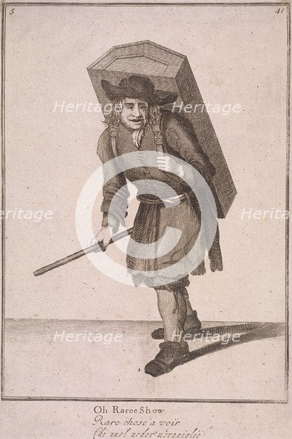 'Oh Raree Show', Cries of London, (1688?). Artist: Anon