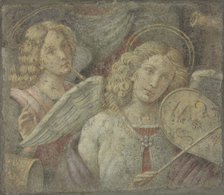 Angels making music, 16th century.
